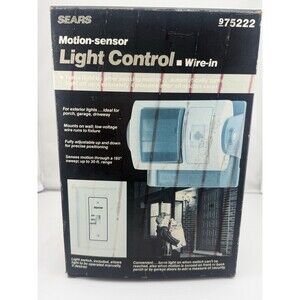 Sears 975222 Motion Sensor Wire-In Light Control New